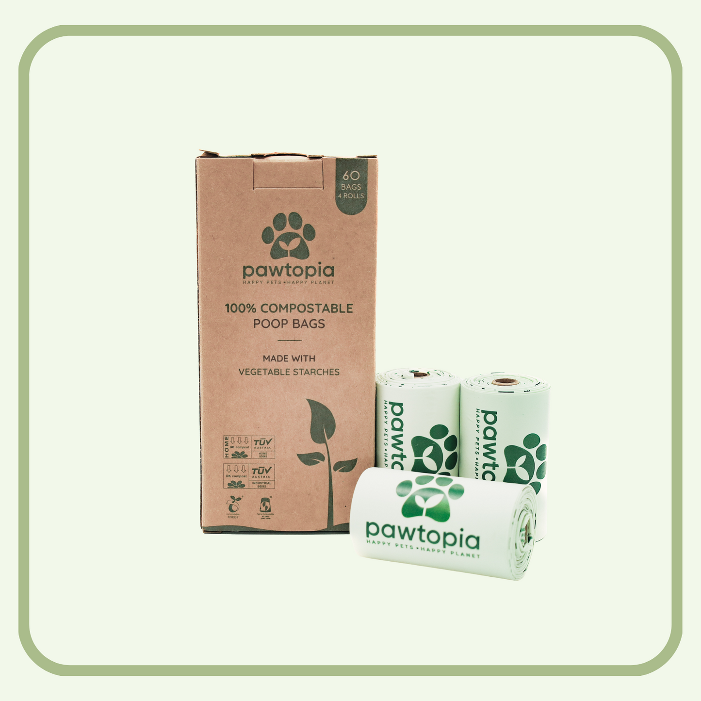 Home Compostable Pet Waste Bag (60)